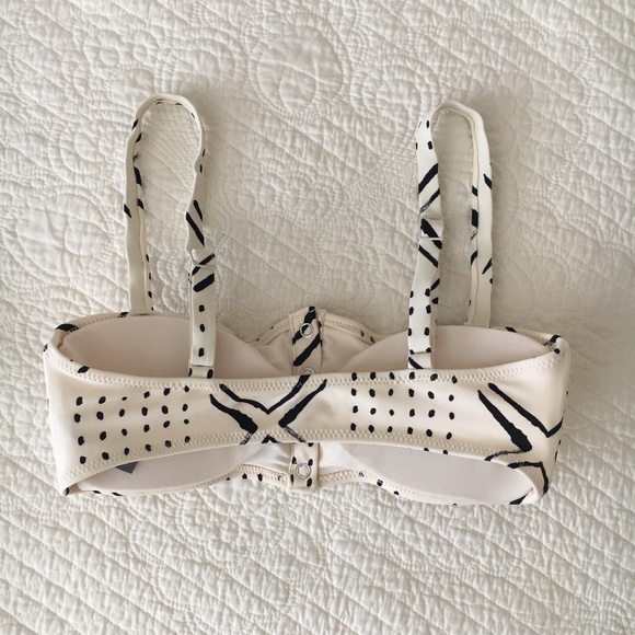 American Eagle Aerie Henley Bandeau Bikini Natural Print XS/S Swimsuit Set - Picture 15 of 16